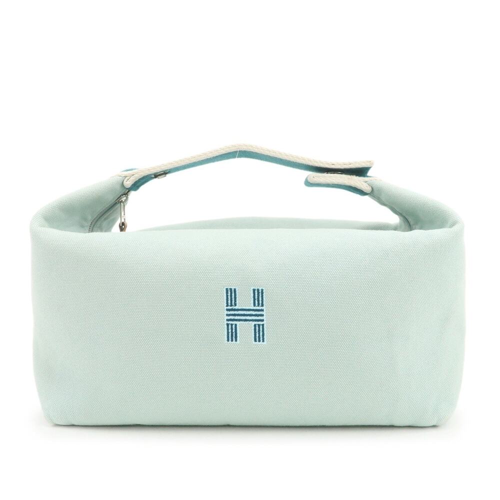 Hermes Bride A Brac GM Canvas Cosmetic Pouch Light Blue